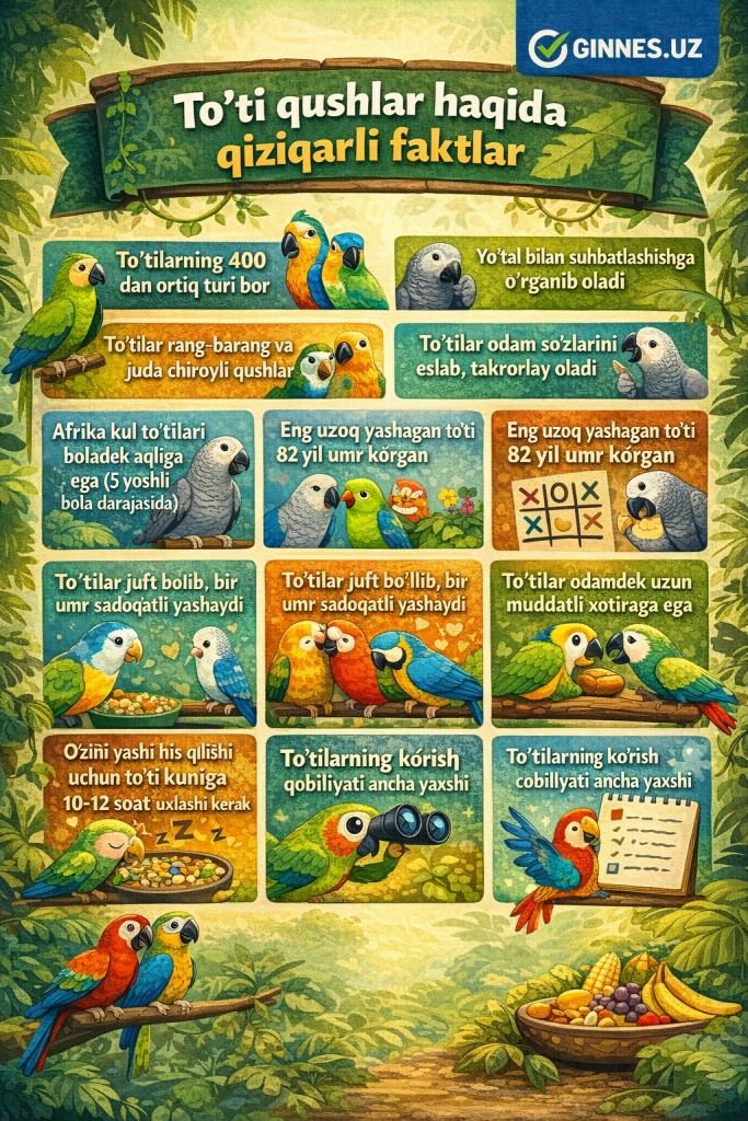 Факты о попугаях
